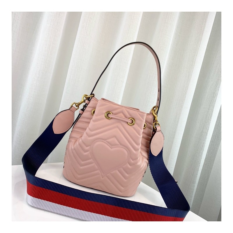 Gucci GG Marmont Quilted Leather Bucket Bag 476674
