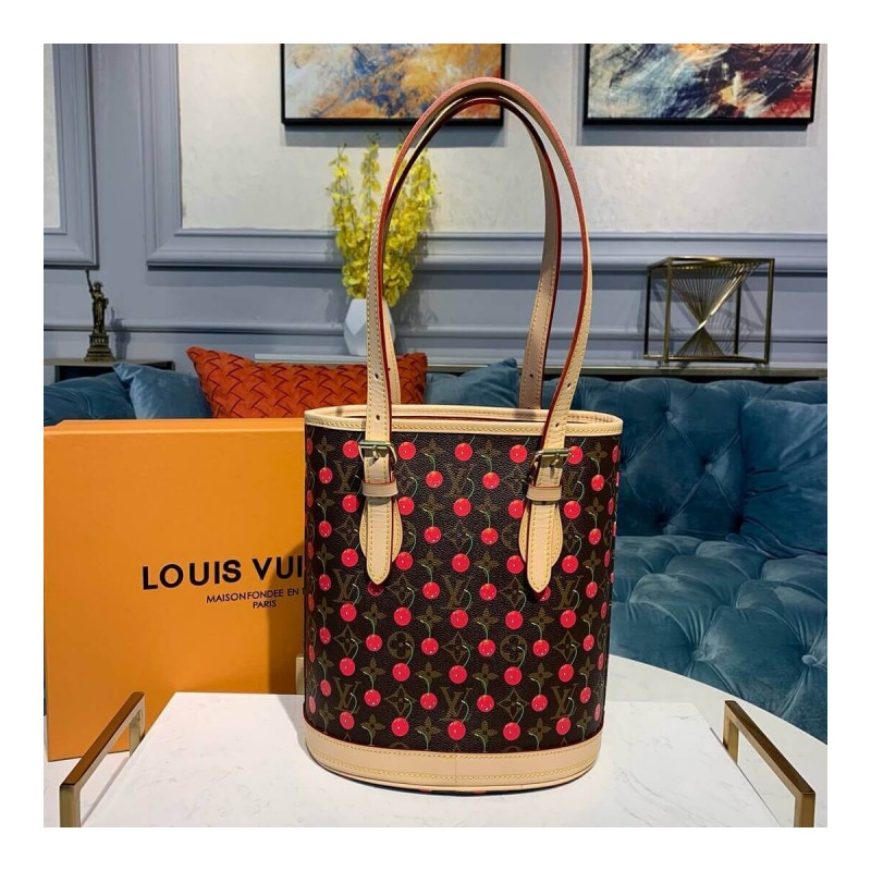 Louis Vuitton Monogram Cherry Petit Bucket M42238