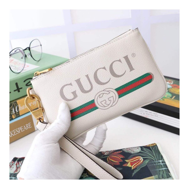 Gucci Logo Print Clutch Bag 526886