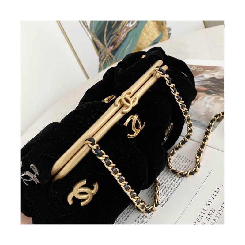 Chanel Velvet Clutch AS2137