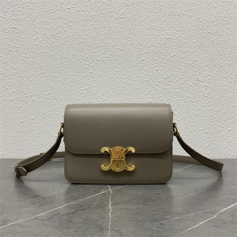 Celine Classique Triomphe Bag in Natural Calfskin Pebble-187363BF4.10Bl