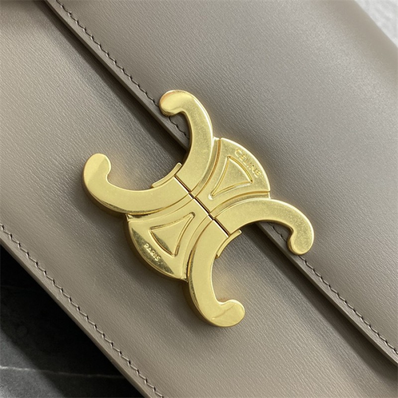 Celine Classique Triomphe Bag in Natural Calfskin Pebble-187363BF4.10Bl