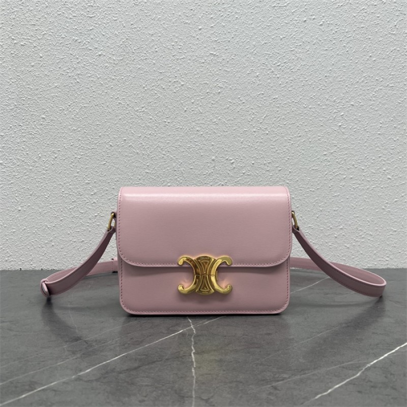 Celine Classique Triomphe Bag in Natural Calfskin Pink-187363