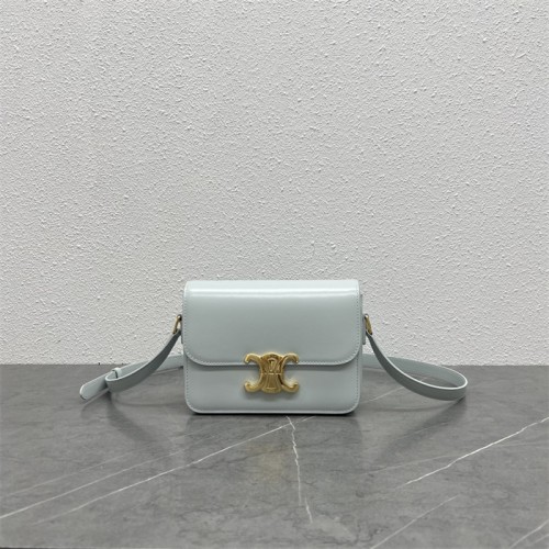 Celine Classique Triomphe Bag in Natural Calfskin Soft Blue-187363BF4.07SZ