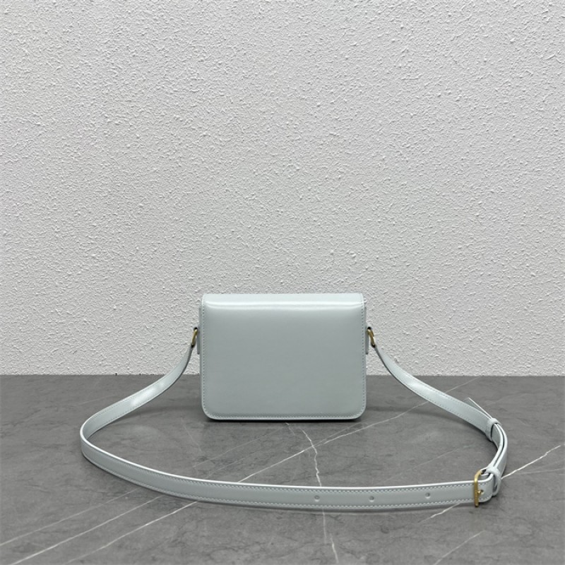 Celine Classique Triomphe Bag in Natural Calfskin Soft Blue-187363BF4.07SZ