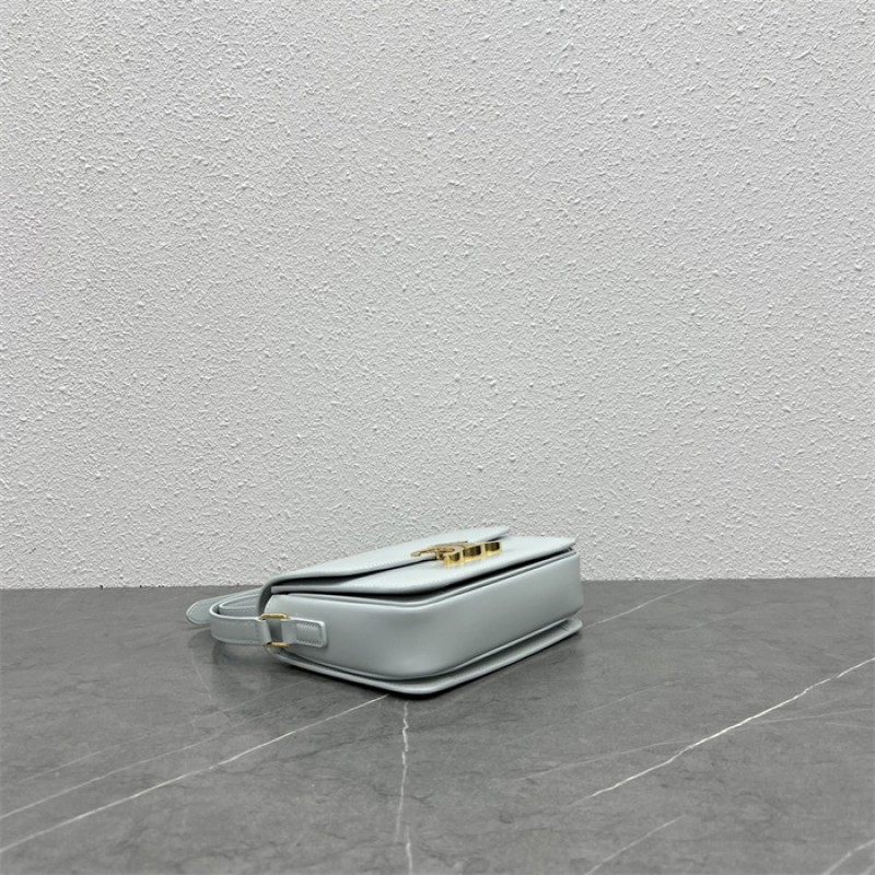 Celine Classique Triomphe Bag in Natural Calfskin Soft Blue-187363BF4.07SZ