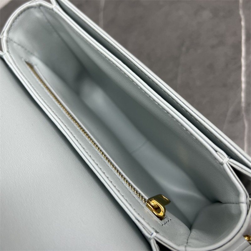 Celine Classique Triomphe Bag in Natural Calfskin Soft Blue-187363BF4.07SZ