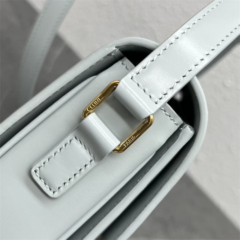 Celine Classique Triomphe Bag in Natural Calfskin Soft Blue-187363BF4.07SZ