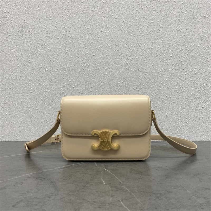 Celine Classique Triomphe Bag in Natural Calfskin Beige-187363
