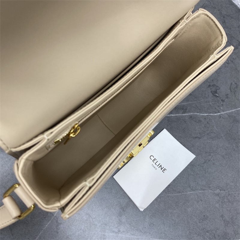 Celine Classique Triomphe Bag in Natural Calfskin Beige-187363