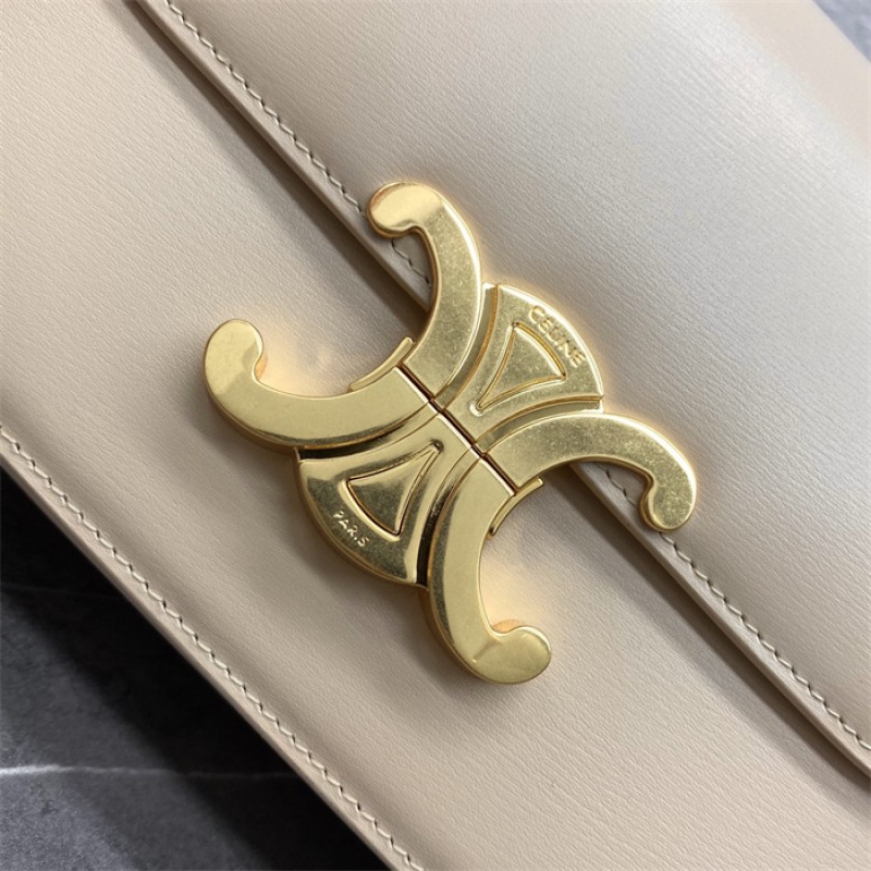 Celine Classique Triomphe Bag in Natural Calfskin Beige-187363