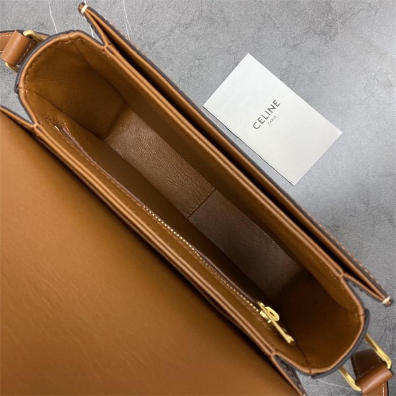 Classique Triomphe Bag in Triomphe Canvas and Calfskin TAN-191242BZ4.04LU