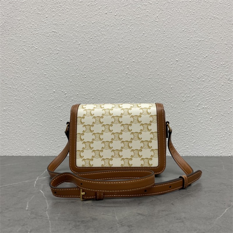 Classique Triomphe Bag in Triomphe Canvas and Calfskin WHITE-191242BZ4.04LU