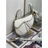 Dior Saddle Bag with Strap Latte GGrained Calfskin white M0455CBAA_M030