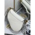 Dior Saddle Bag with Strap Latte GGrained Calfskin white M0455CBAA_M030