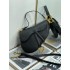 Dior Saddle Bag With Strap Black Grained Calfskin M0455CBAA_M900