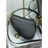 Dior Saddle Bag With Strap Black Grained Calfskin M0455CBAA_M900