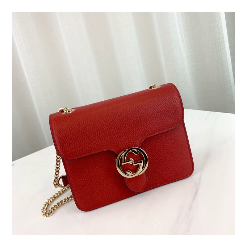 Gucci Interlocking Chain Leather Cross Body Bag 510304