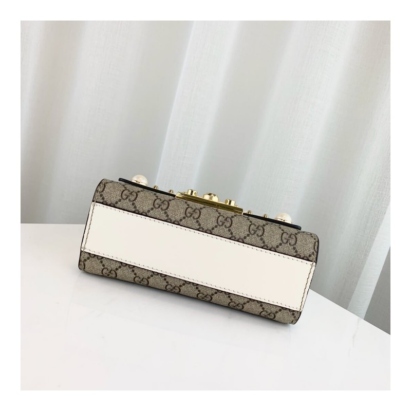 Gucci Padlock Studded GG Supreme Shoulder Bag 432182
