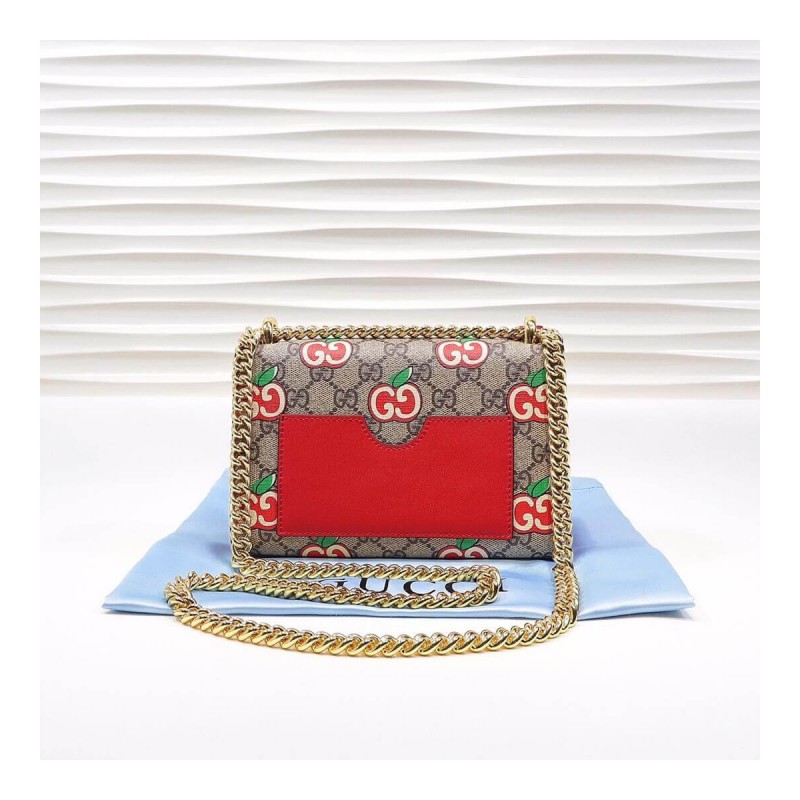Gucci GG Apple Print Padlock Small Shoulder Bag 409487