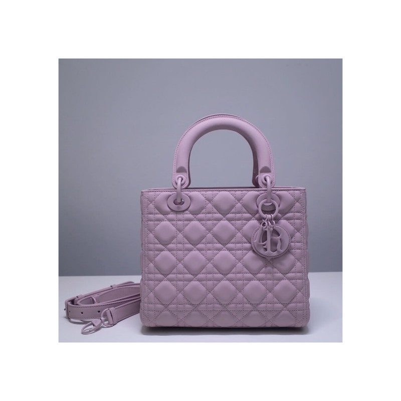 Dior Medium Lady Dior Bag in Ultramatte Cannage Calfskin M0565