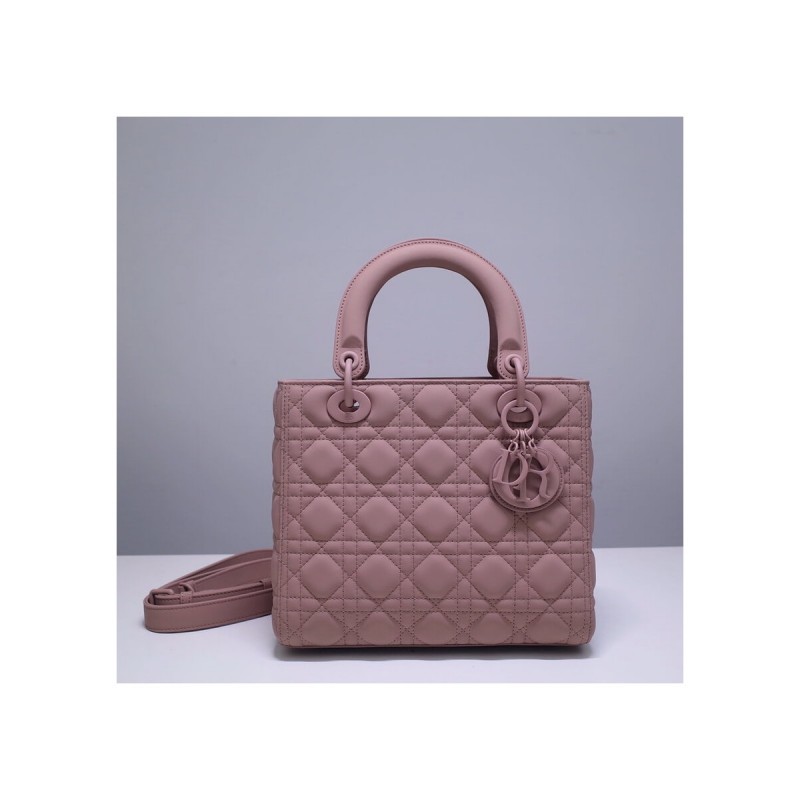 Dior Medium Lady Dior Bag in Ultramatte Cannage Calfskin M0565