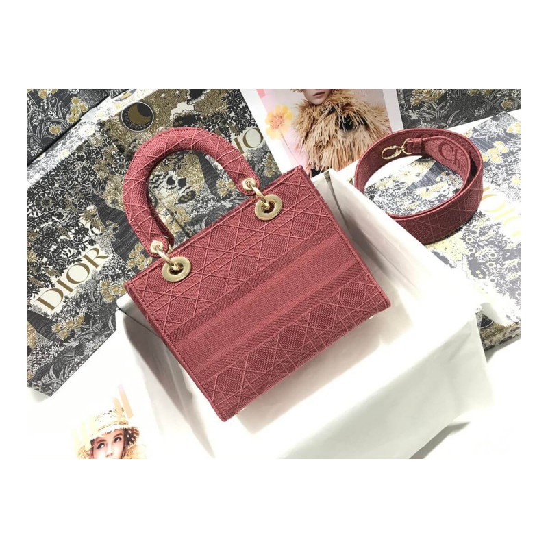 Dior Medium Lady D-Lite Cannage Embroidery M0565