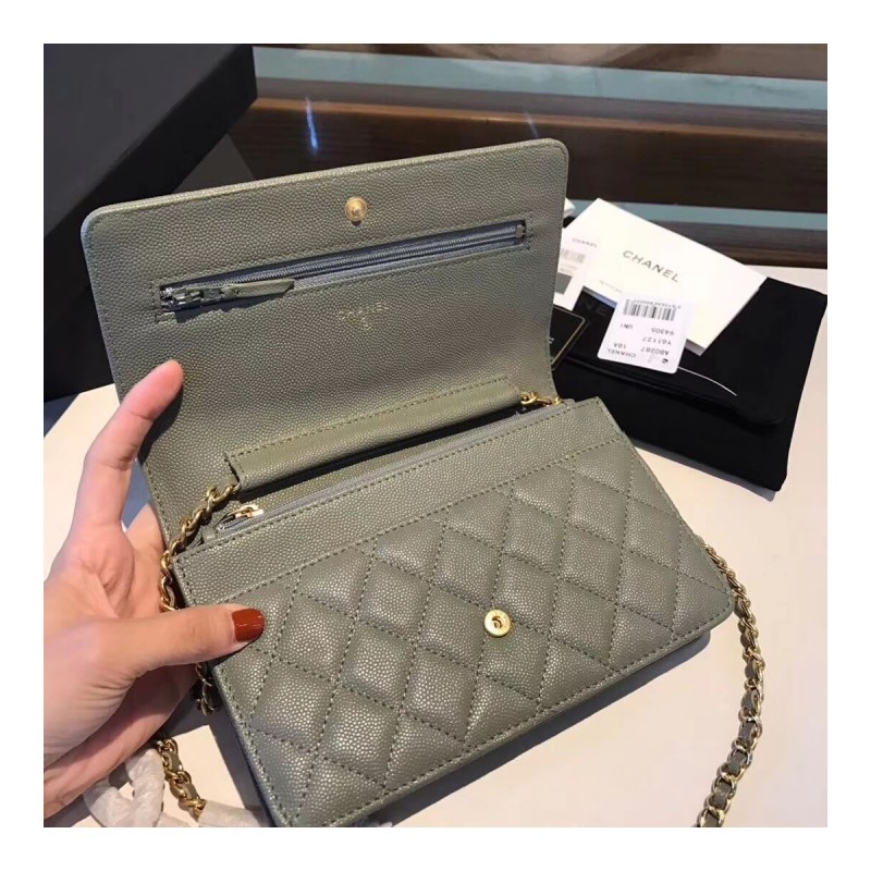 Chanel Quilted Caviar Leboy Woc Chain Bag 80287