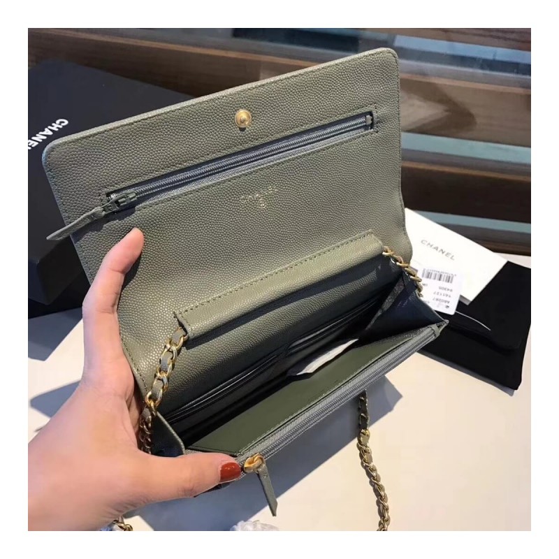 Chanel Quilted Caviar Leboy Woc Chain Bag 80287