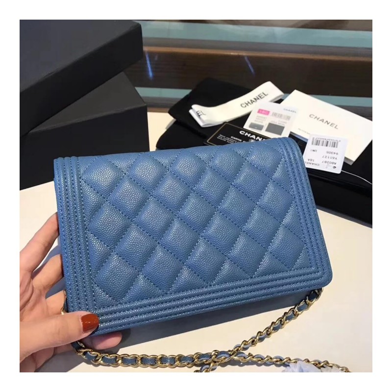 Chanel Quilted Caviar Leboy Woc Chain Bag 80287