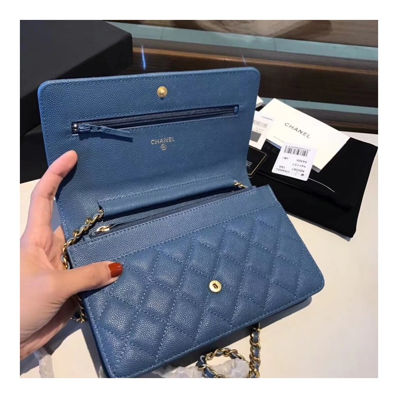 Chanel Quilted Caviar Leboy Woc Chain Bag 80287