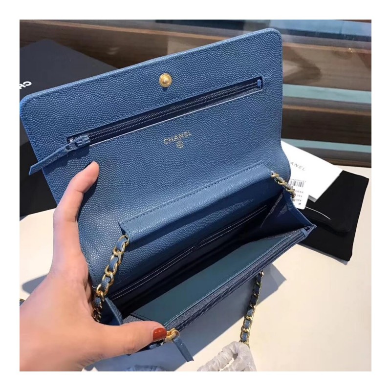 Chanel Quilted Caviar Leboy Woc Chain Bag 80287