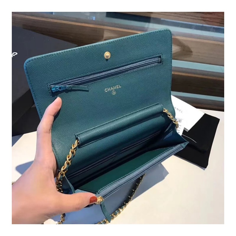 Chanel Quilted Caviar Leboy Woc Chain Bag 80287