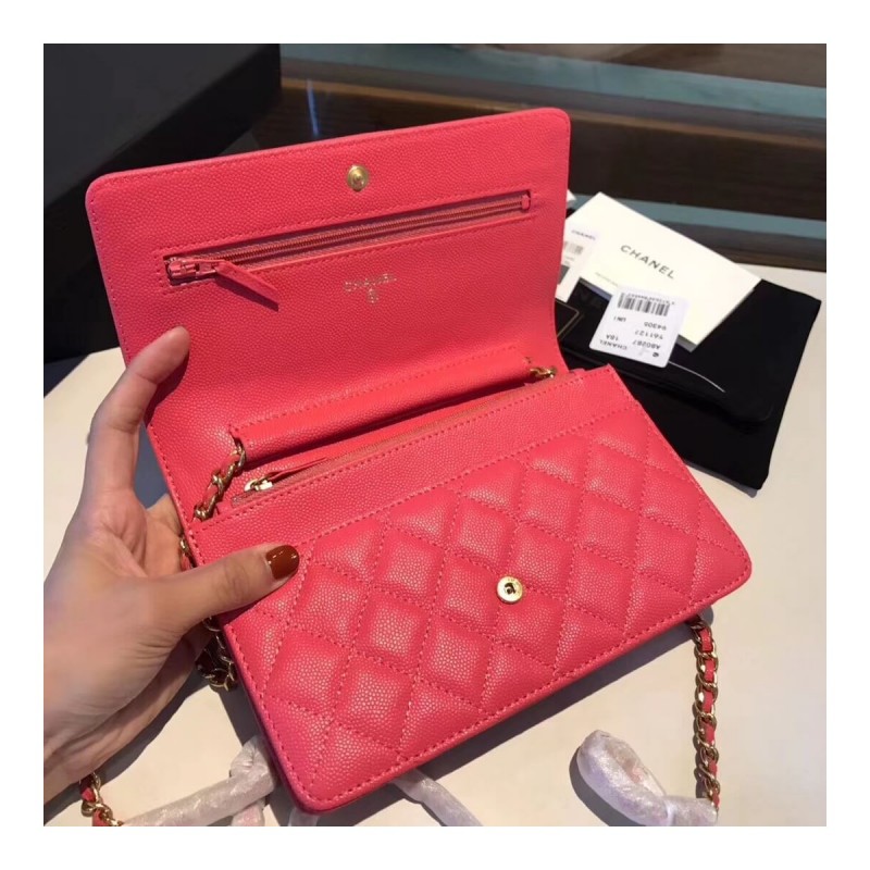 Chanel Quilted Caviar Leboy Woc Chain Bag 80287