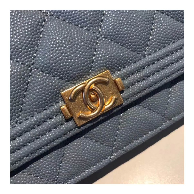 Chanel Quilted Caviar Leboy Woc Chain Bag 80287