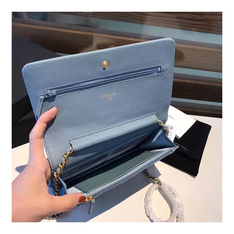 Chanel Quilted Caviar Leboy Woc Chain Bag 80287