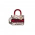 Dior Medium Lady D-Lite Dioramour Bag Latte Multicolor Dioramour Graffiti Embroidery M0565