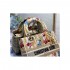 Dior Medium Lady D-Lite Hibiscus Metallic Thread Embroidery Bag M0565