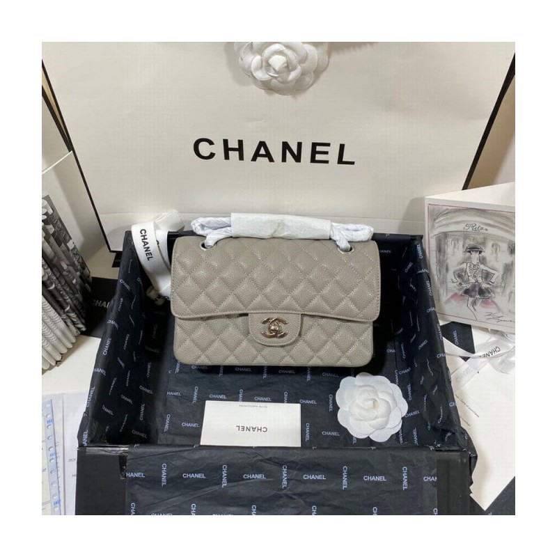 Chanel Small Classic Double Flap Bag A01113 Caviar Calfskin