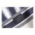 Dior Medium Blue D-Stripes Embroidery Lady D-Lite Bag M0565