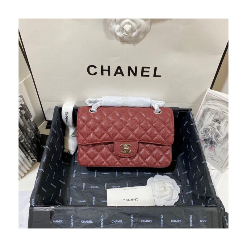 Chanel Small Classic Double Flap Bag A01113 Caviar Calfskin