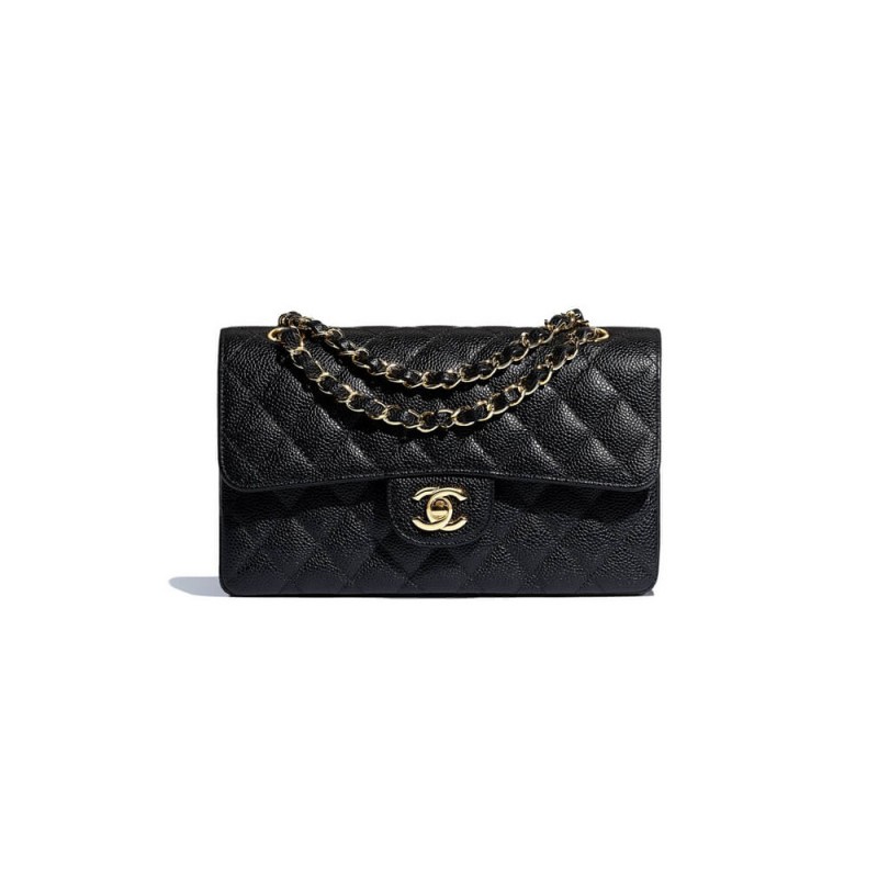 Chanel Small Classic Double Flap Bag A01113 Caviar Calfskin