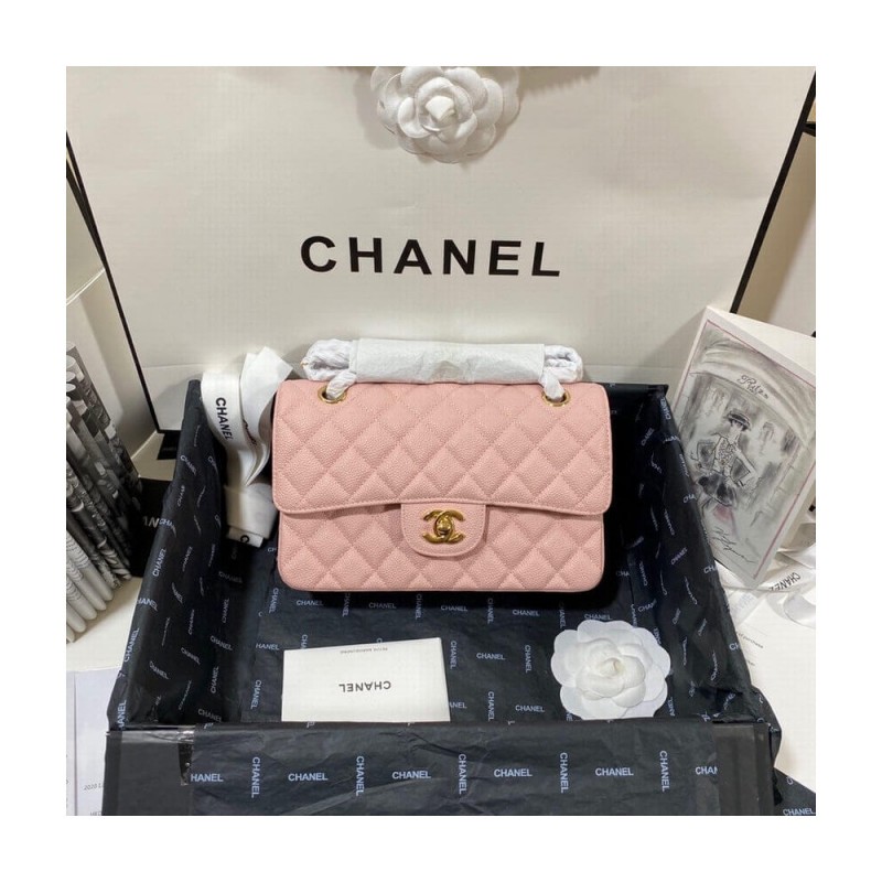 Chanel Small Classic Double Flap Bag A01113 Caviar Calfskin