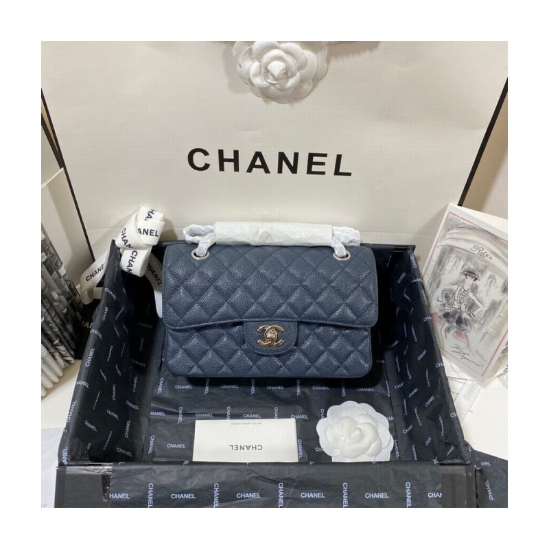 Chanel Small Classic Double Flap Bag A01113 Caviar Calfskin