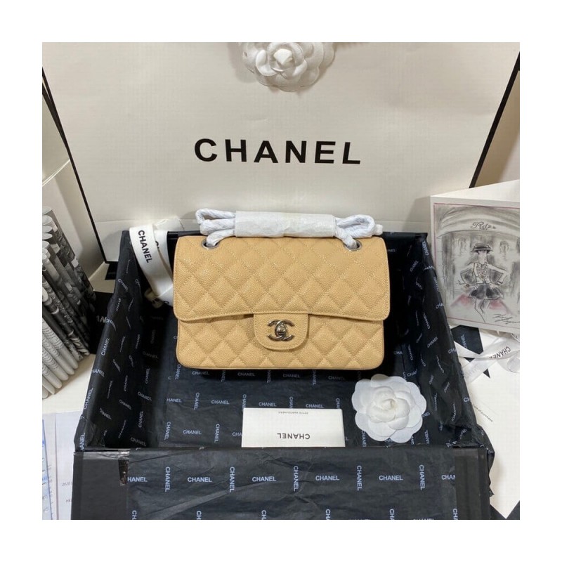 Chanel Small Classic Double Flap Bag A01113 Caviar Calfskin