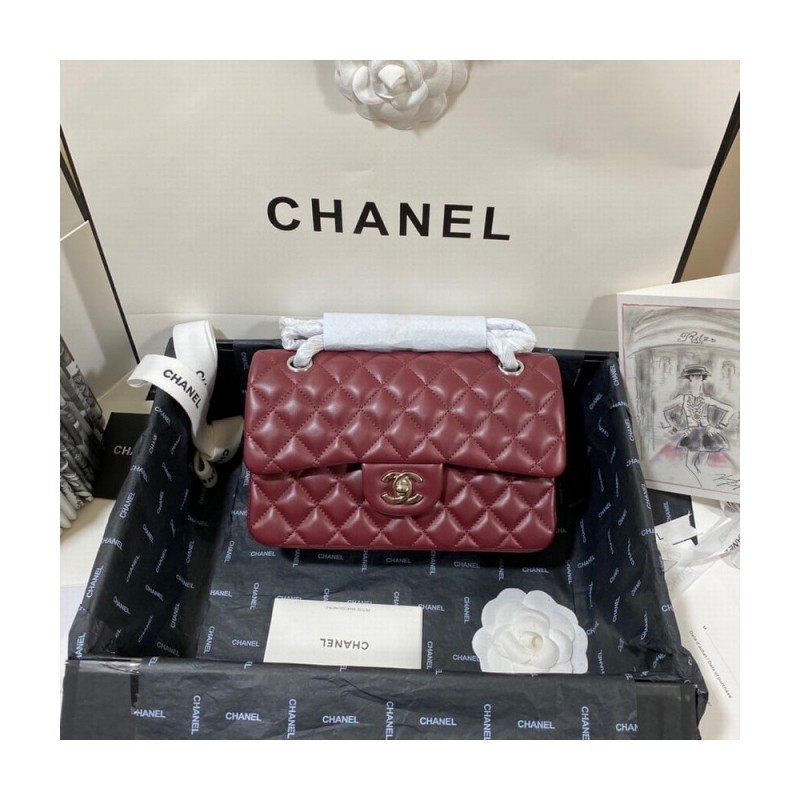 Chanel Small Classic Double Flap Bag A01113 in Lambskin