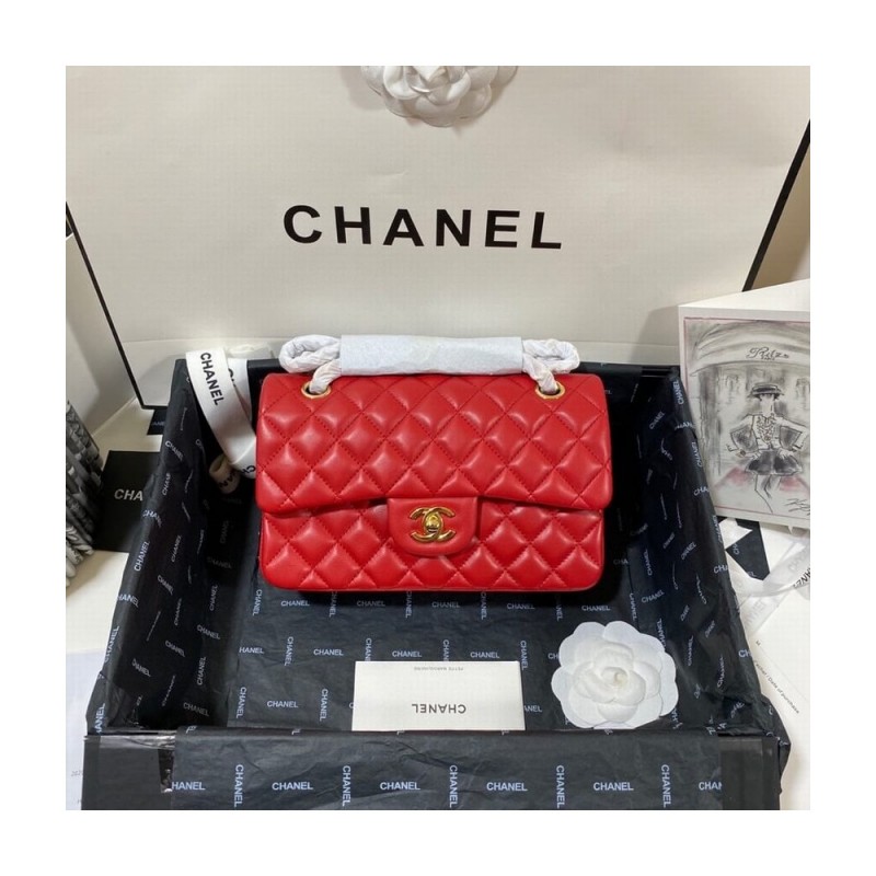 Chanel Small Classic Double Flap Bag A01113 in Lambskin