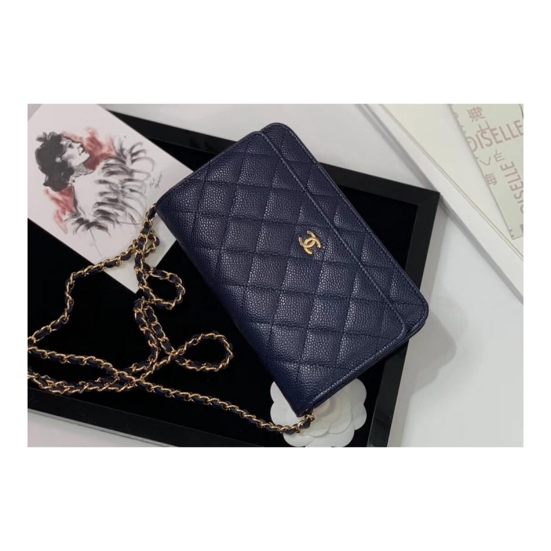 Chanel Wallet on Chain Caviar Gold Hardware Bag 528725