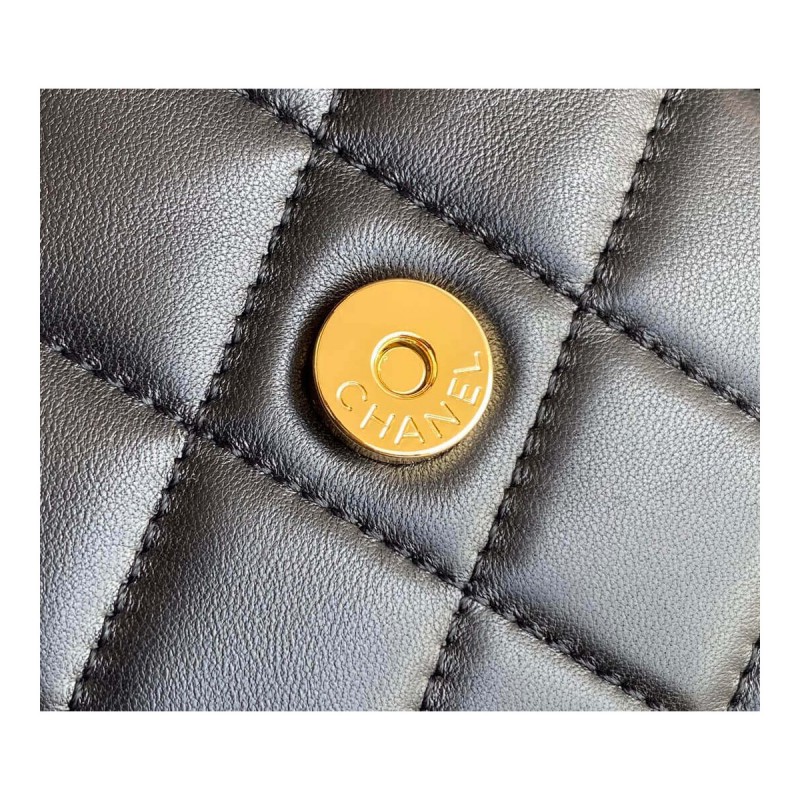 Chanel Zirconium Crystal CC Logo Wallet on Chain AP1943