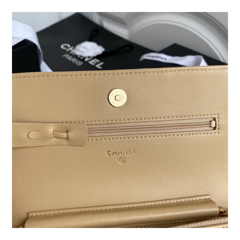 Chanel Zirconium Crystal CC Logo Wallet on Chain AP1943